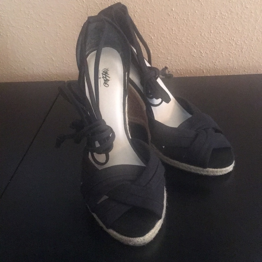 Mossimo Wedge Cork Heel with Ankle Wrap Straps